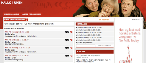 Disse deltar ikke lengere i programmet