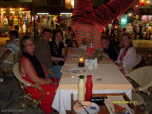 På restaurant nede i sentrum av Kusadasi