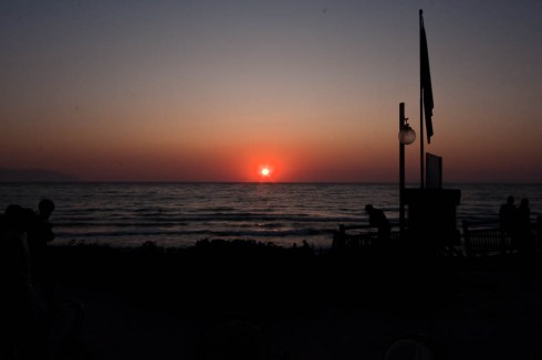 Solnedgang over Ladies Beach