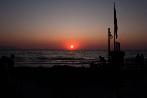 Solnedgang over Ladies Beach