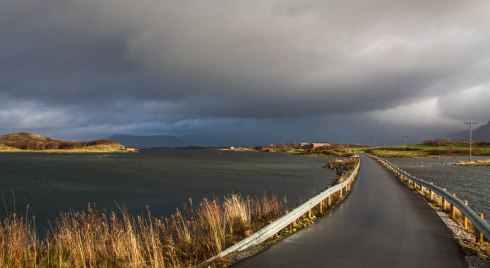 Uvær og sol i Brønnøysund