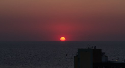 Utsikt fra verandaen på AliBabam hotel