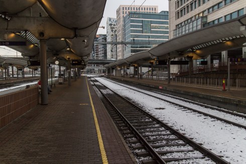 Jeg venter på toget fra Halden