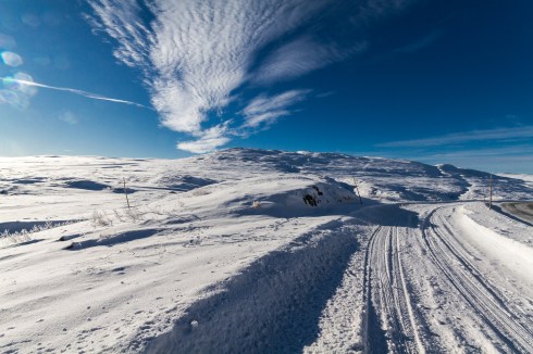 Stoppet for å ta bilder på Hardangervidda etter et besøk i Bergen