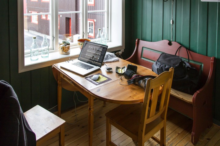 Morgen på Erzscheidergården hotell på Røros.