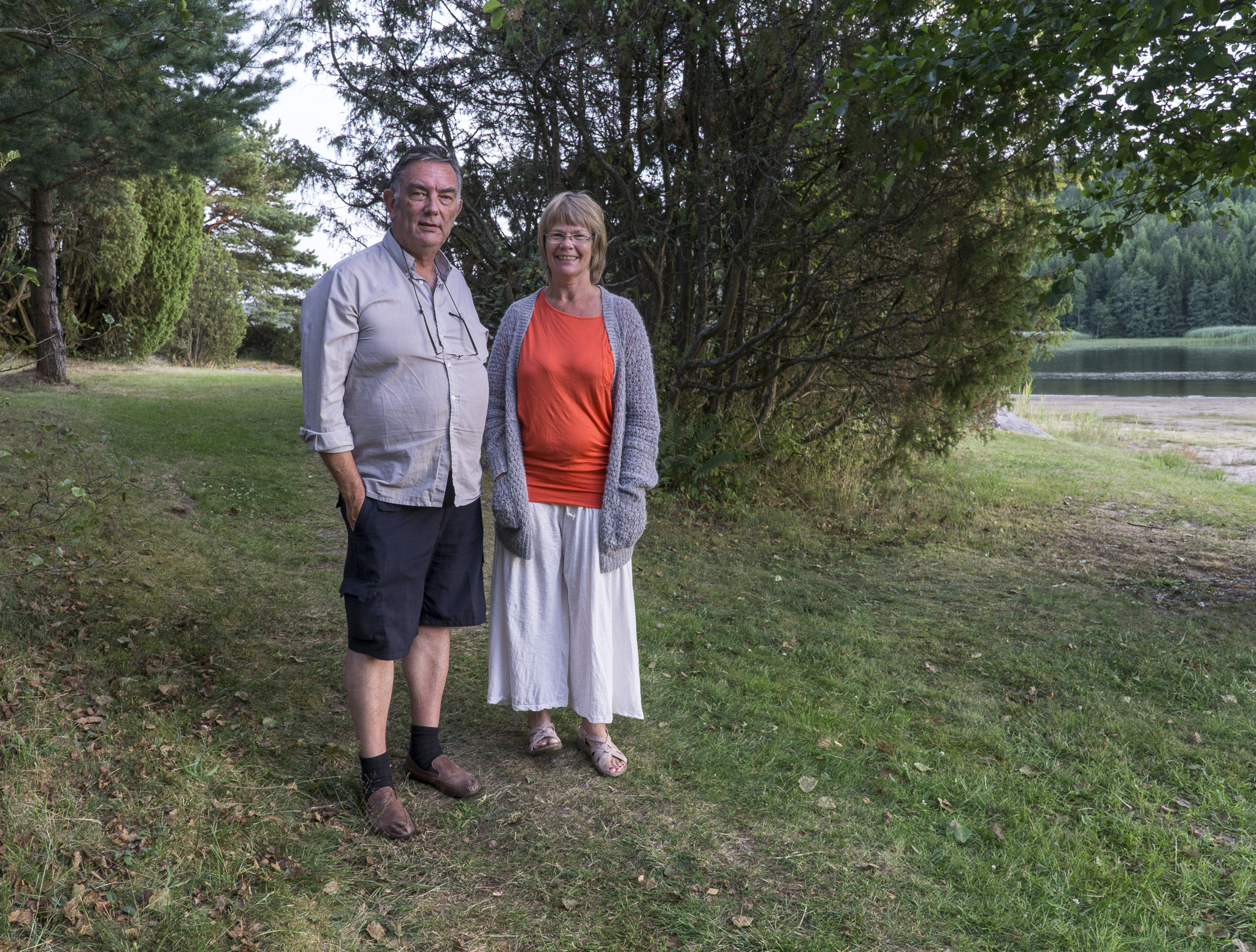 Stine og jeg går kveldstur på Langholmen