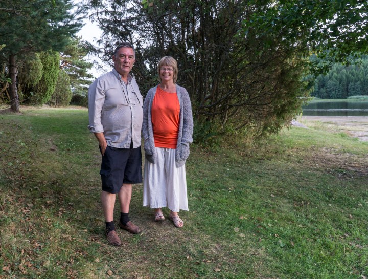 Stine og jeg går kveldstur på Langholmen