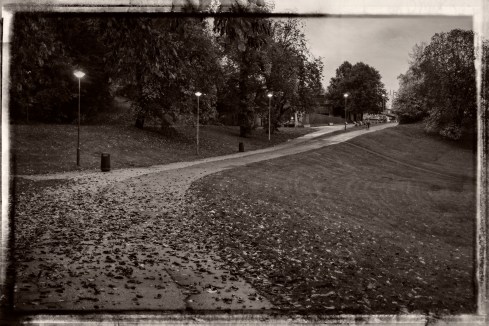 Jeg går til jobben gjennom Tøyenparken