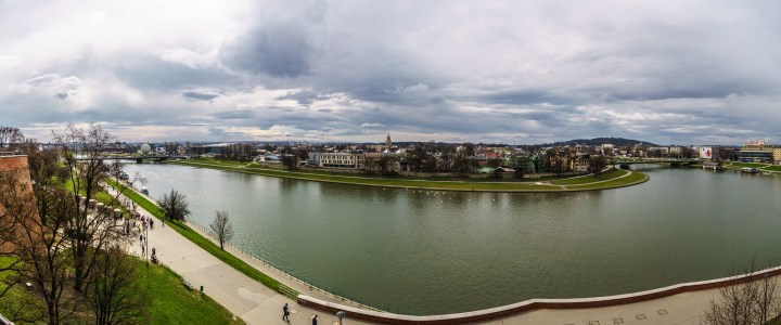 Utsikt fra slottet i Krakow