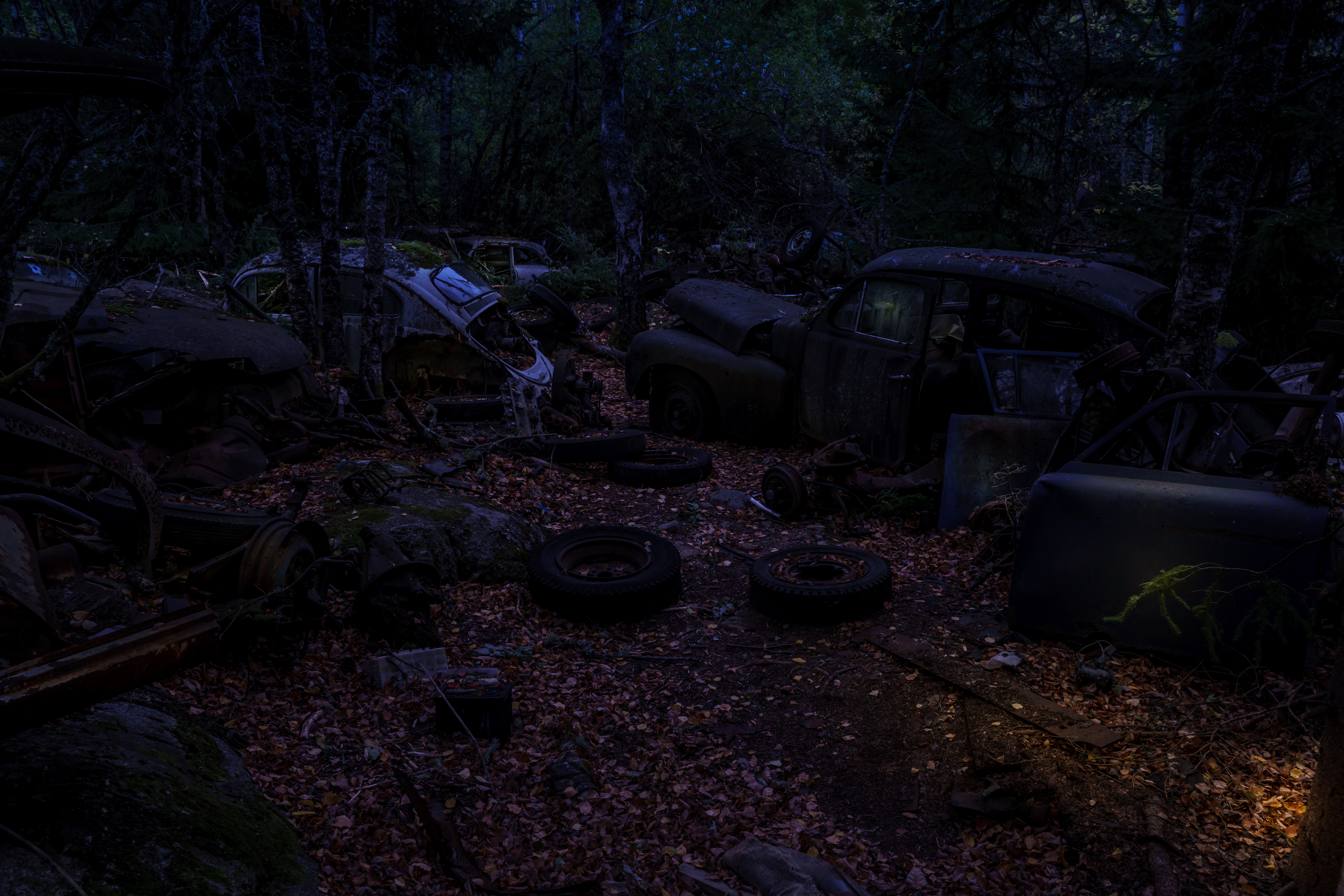 På tur til bilskroten i Båstnäs