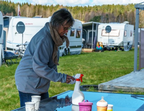Søndagsmiddag på Langholmen med familien