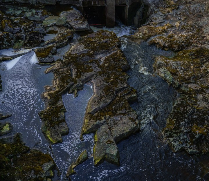 Lavt vannivå i slusene